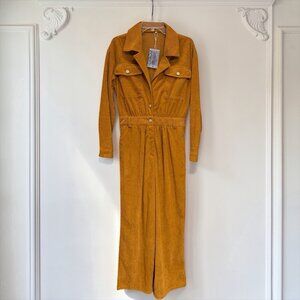 OYROSY Retro Jumpsuit Brown Womens Size Large NWT